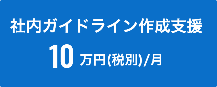 社内ガイドライン作成支援10万円（税別）/月